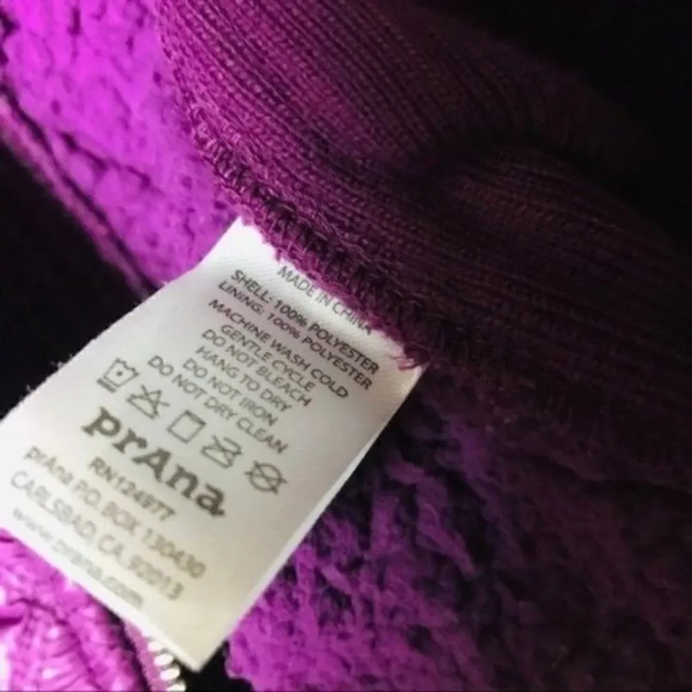 Prana Fushia quilted puffer jacket Small BoxO maroon insulated